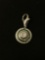 Woman's Hat Sterling Silver Charm Pendant