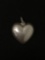 Puffy Heart Sterling Silver Charm Pendant