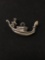 Man Rowing Gondola Boat Sterling Silver Charm Pendant