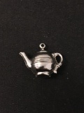 Teapot Sterling Silver Charm Pendant