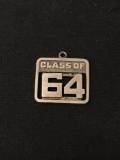 WELLS Designed Class of 1964 Sterling Silver Charm Pendant