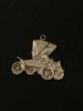 R&S Antique Early Model Car Sterling Silver Charm Pendant