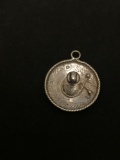 Old Pawn Mexico Sombrero Sterling Silver Charm Pendant