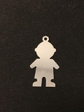 South Park Character Outline Sterling Silver Charm Pendant