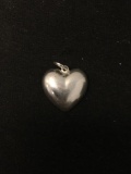 Half Heart Sterling Silver Charm Pendant