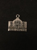 The Alamo Building Sterling Silver Charm Pendant