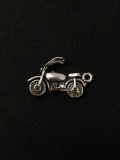 Harley Davidson Style Motorcycle Sterling Silver Charm Pendant