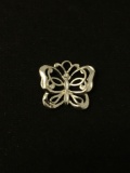 Beautiful Pierced Butterfly Sterling Silver Charm Pendant