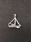 Petite Sailboat Sterling Silver Charm Pendant