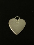 CW Heart Toggle Sterling Silver Charm Pendant