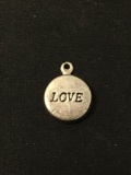 Thai LOVE Sterling Silver Charm Pendant