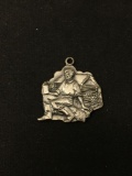 Yound Abe Lincoln Little Pigeon Creek Sterling Silver Charm Pendant