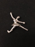 Ballet Dancer Sterling Silver Charm Pendant