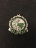 National Council of State Garden Club Vintage President Sterling Silver Charm Pendant