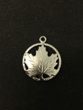 Canadian Maple Leaf Sterling Silver Charm Pendant
