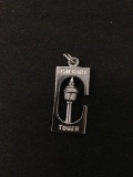 Calcary Tower CA Sterling Silver Charm Pendant