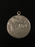 Scroll Writing MOTHER Sterling Silver Charm Pendant