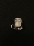 Thimble Sterling Silver Charm Pendant