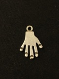 3D Hand Sterling Silver Charm Pendant