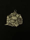 Young Abe Lincoln Sterling Silver Charm Pendant