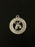 Merry Christmas Bells Sterling Silver Charm Pendant