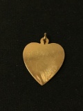 Gold Filled Blank Heart Charm Pendant