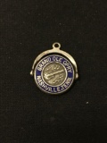 RARE Grand Ole Opry Enameled Spinning Sterling Silver Charm Pendant