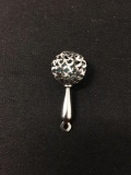 Baby Shaker Toy Sterling Silver Charm Pendant