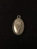 Rose Charm Made in England Sterling Silver Charm Pendant