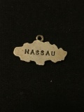 Nassau Shaped Design Sterling Silver Charm Pendant