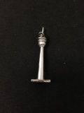 Calgary Tower Canada Sterling Silver Charm Pendant