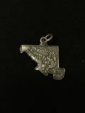 Maryland State Sterling Silver Charm Pendant