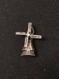 Vintage Windmill Sterling Silver Charm Pendant
