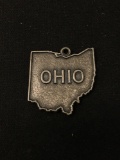 Ohio Buckeye State Sterling Silver Charm Pendant