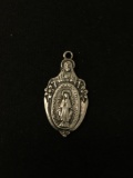 Virgin Mary Sterling Silver Charm Pendant