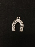 Good Luck Horseshoe Sterling Silver Charm Pendant