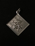 Registered Nurse Sterling Silver Charm Pendant