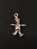 Man in Top Hat Sterling Silver Charm Pendant