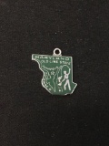 Maryland Old Line State Enameled Sterling Silver Charm Pendant