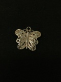 Butterfly Sterling Silver Charm Pendant