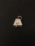 Cow Bell Sterling Silver Charm Pendant