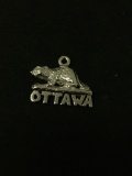 Ottawa Canada Sterling Silver Charm Pendant