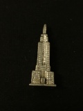 Empire State Building Sterling Silver Charm Pendant