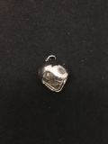 Vintage Leatherhead Football Helmet Sterling Silver Charm Pendant