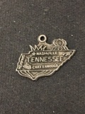Tennessee State Map Sterling Silver Charm Pendant