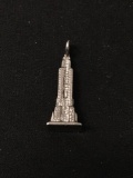 Empire State Building Sterling Silver Charm Pendant