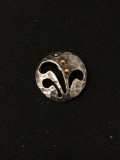 Pierced Hammered Design Sterling Silver Charm Pendant