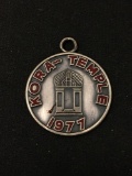 1977 Kora Temple Ladies Night Sterling Silver Charm Pendant