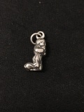 Praying Child on Knees Sterling Silver Charm Pendant