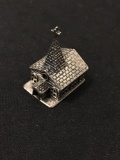 Church Building Sterling Silver Charm Pendant